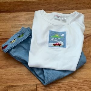 EUC Talbots 2pc Pants & Onesie Sz 24months